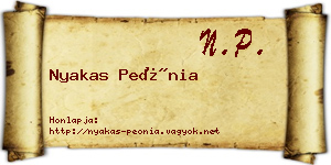 Nyakas Peónia névjegykártya